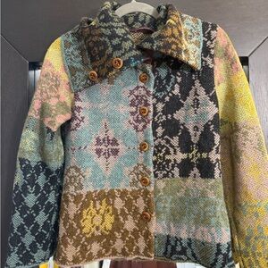 French Couture Catherine Andre Cowl Cardigan  Sweater